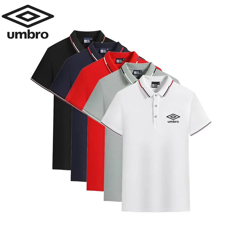 Ricamo Umbro Polo New Summer Polo uomo di alta qualità manica corta Top Business Casual Polo per uomo