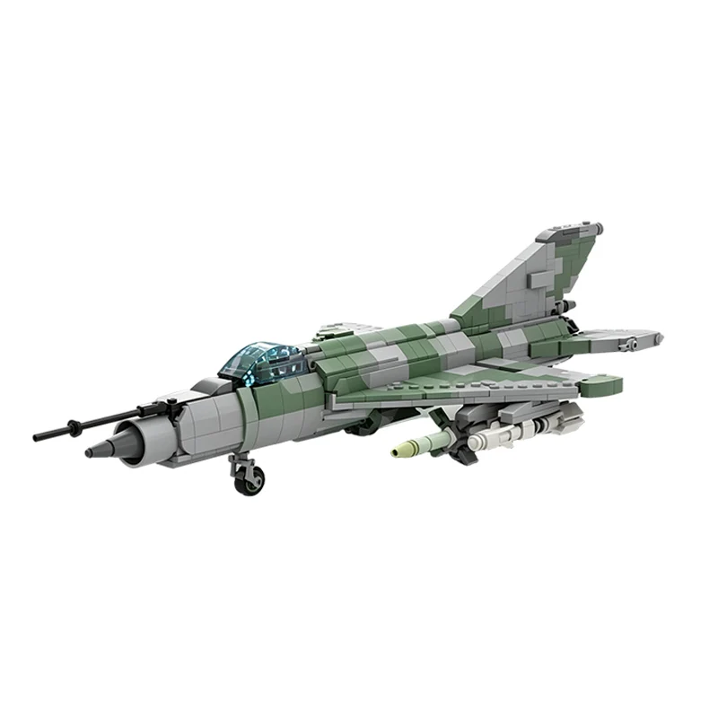 MiG-21-93 Military Fighter Jet Model MOC Building Bricks War Equipment Modular Technology Gifts Holiday Assemble Toys Suit