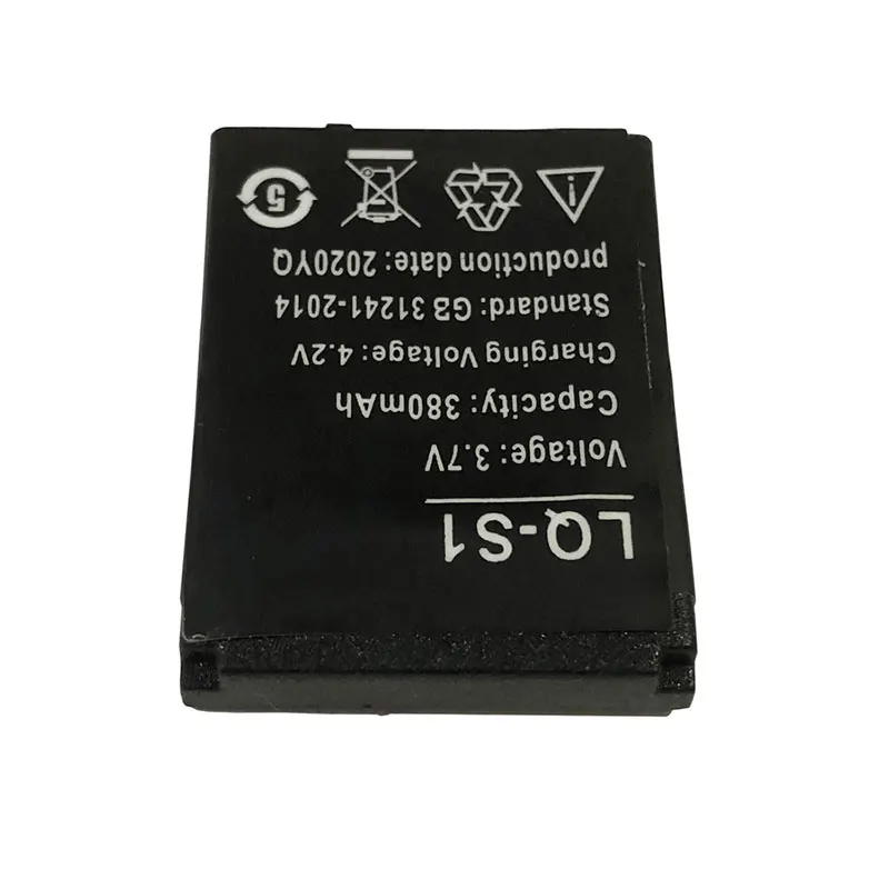 Lq s1 lqs1 3.7v 380mah bateria de relógio inteligente para dz09 AB-S1 DJ-09 YX-W9 SCX-M9 w8 baterias de substituição