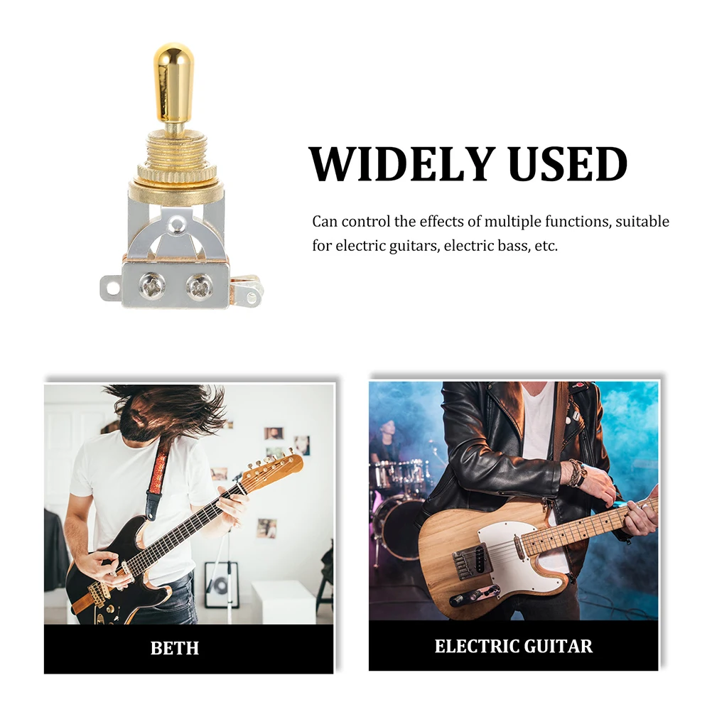 

2Pcs Electric Guitar Pickup Selector Sturdy Metal Toggle Switch 3Way Replacement Accessory Type Guitar Parts