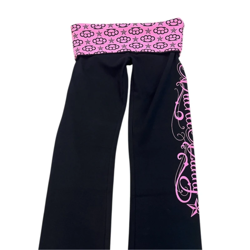 Y2K Women Fashion Streetwear Casual Letter Print Pants Harajuku Grunge Joggers Acubi 2000s Hip Hop Acubi Trousers Clothes