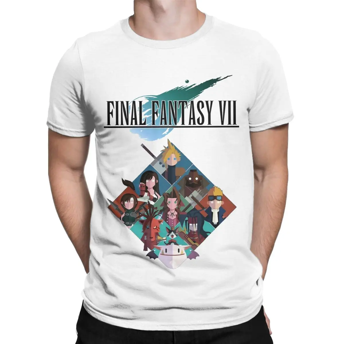 Casual Final Fantasy VII FF7 T-Shirts Men Women Pure Cotton Funny Video Games Tees Shirt New Arrival Clothes