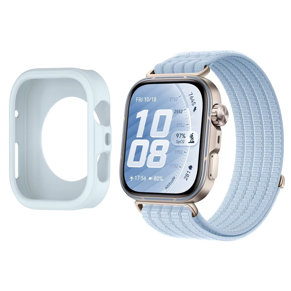Schutzhülle für Huawei Watch Fit 5/5 Pro/Fit 4/4 Pro, Displayschutzfolie, ausgehöhlter Silikon-Stoßrahmen, Huawei Watch Fit5, schützend – Detail 6