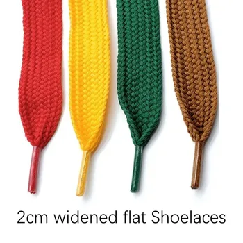 Nuovo 2 cm di larghezza lacci moda uomo e donna sneakers scarpe basse scarpe casual lunghezza pizzo 100/120/140/160 cm lacci 18 colori