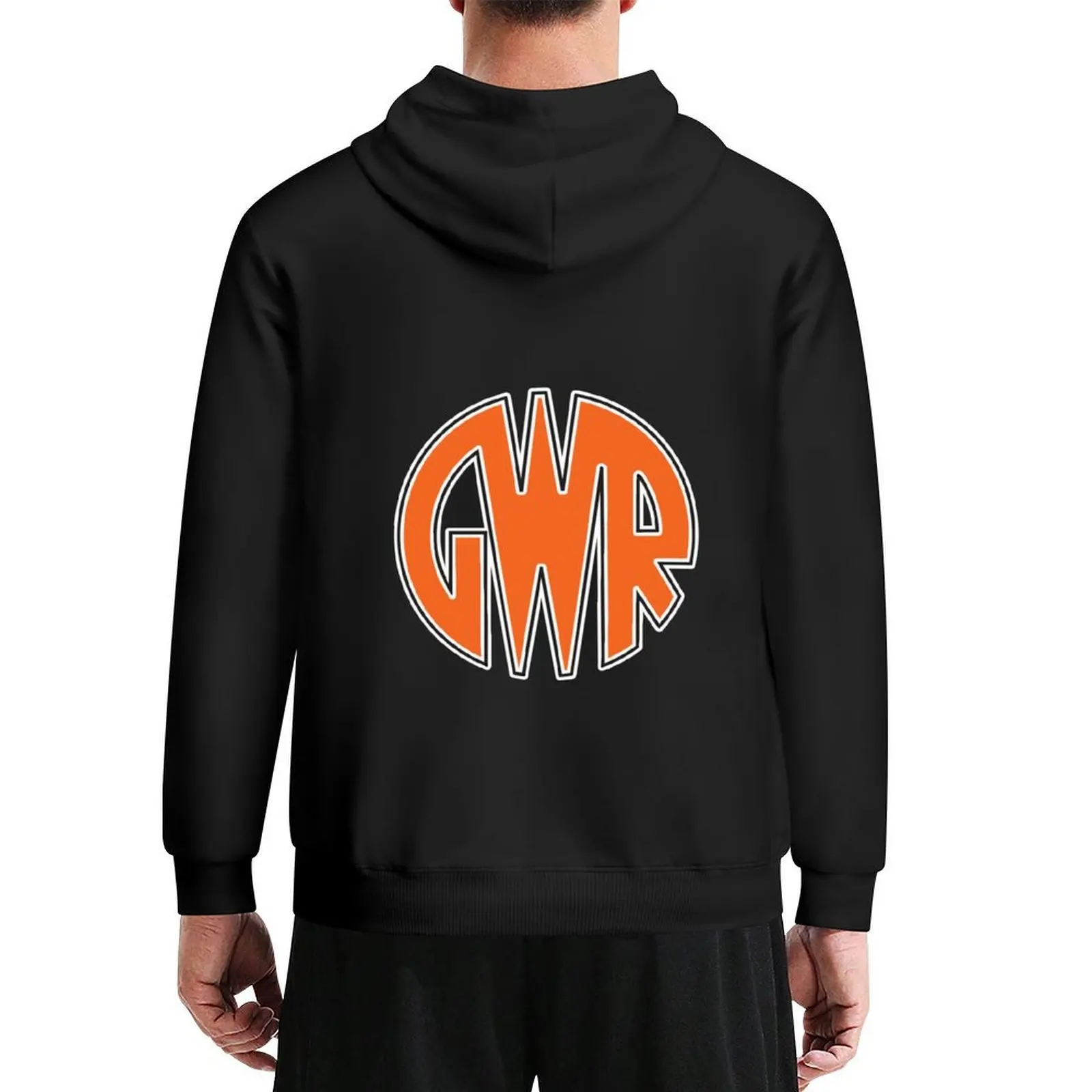 

GWR Great Western Railway Railwayana Trains Rail LOGO on BLACK Hoodie hooded shirt men's sweat-shirt graphic hoodies