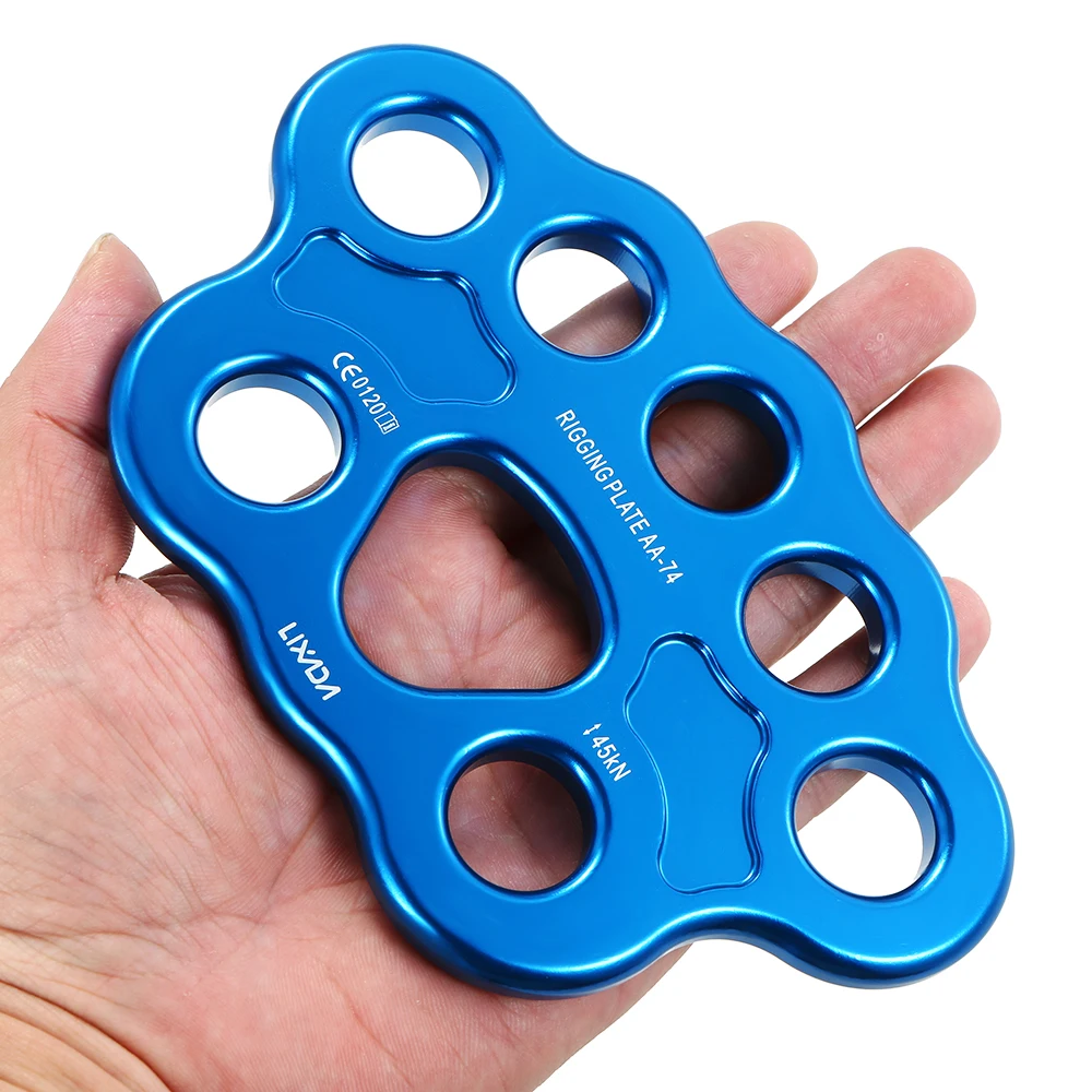 Lixada Outdoor 8 Holes Paw Rigging Plate 45KN Rescue Climbing Mountaineering Equipment Multi Anchor Point Connector Gear