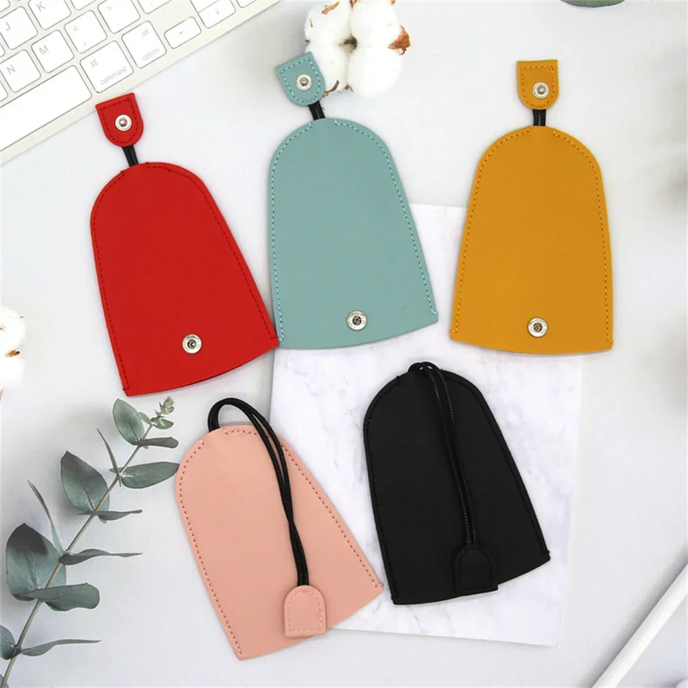 

Pull Type PU Leather Key Bag Keychain Pouch Mini Purse, Unisex Car Key Holder Case Organizer Wallets