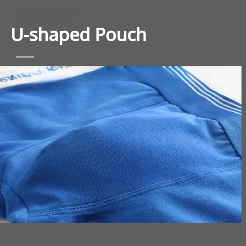 New Men Underwear Cotton Breathable Letter Sports Boxer Shorts Seamless Antibacterial Boxers Students Boys\' Fashion Underpants