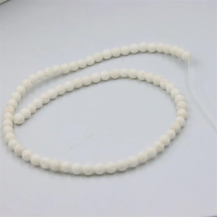 Fashion Trendy Natural White Sponge Coral Round Beads Charms For Jewelry Making DIY Tribal Necklaces Earrings Accessories Gifts