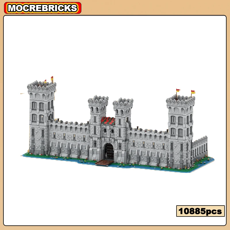 

Famous movie Middle Ages Red Castle Frontline City Wall Castle Modular Building Block Assembly Model Brick Toy Children's Gifts