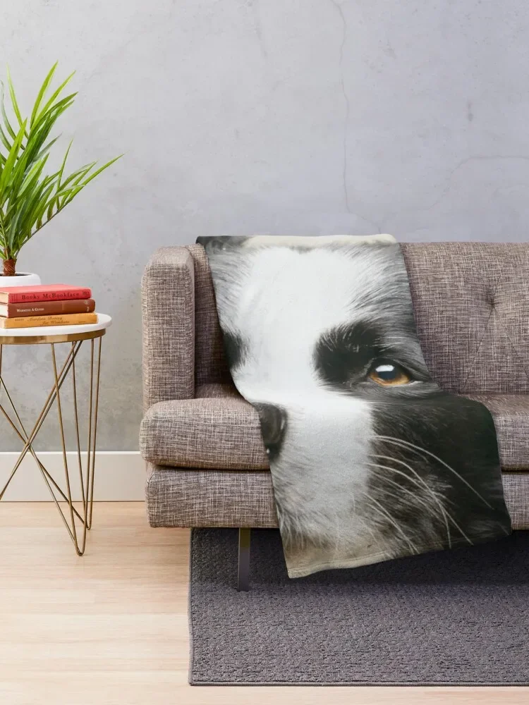 Working Border Collie Throw Blanket Bed Fashionable Vintage Custom Blankets