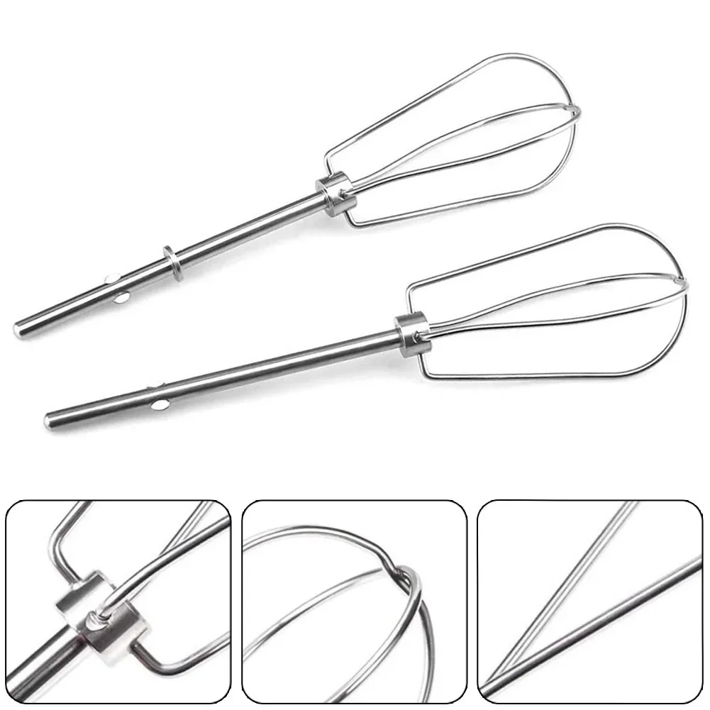 2pcs Stainless Steel Mixing Rods Head W10490648 Hand Mixer Turbo Beaters For Replace KHM2B AP5644233 Tool Accessor