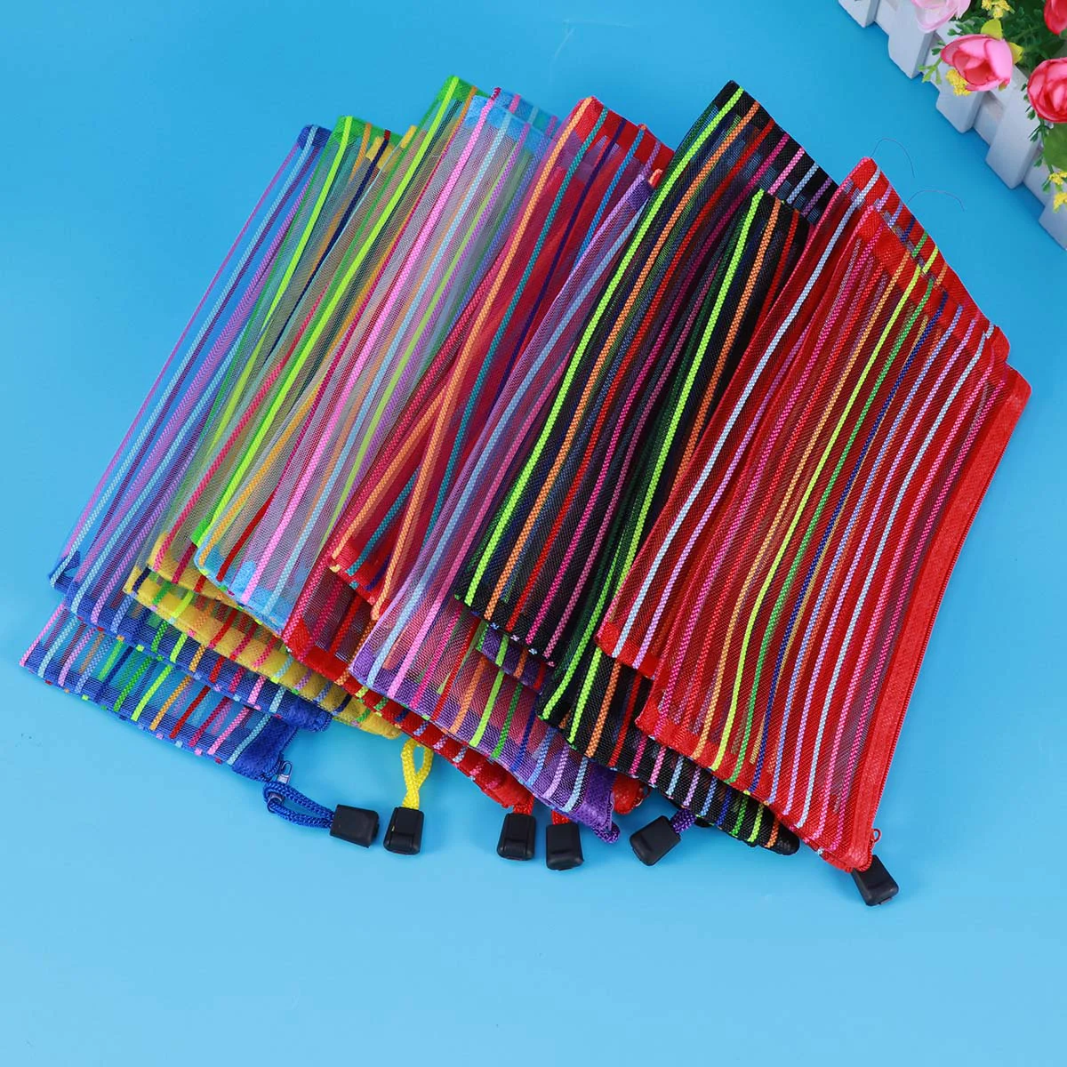 18 Pcs Stationery Storage Bag Document Organizer File Zipper Portable Bags Student