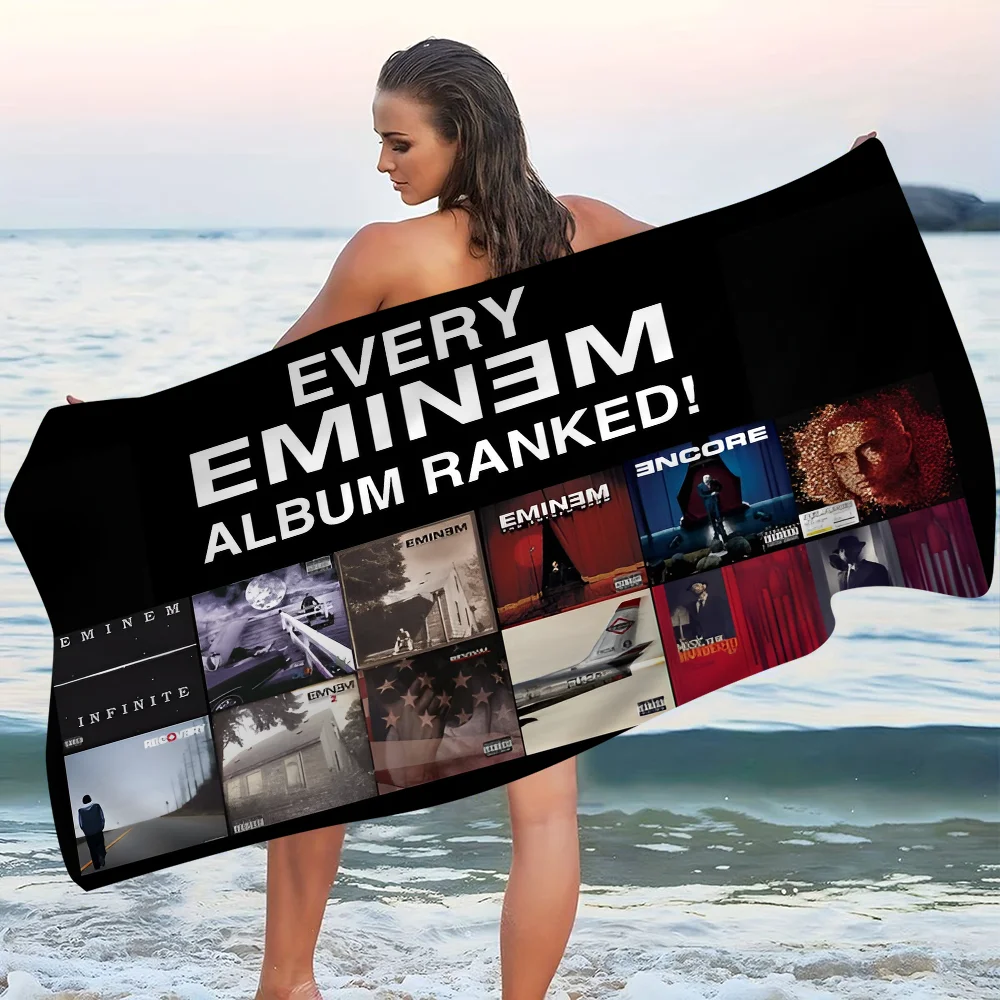 Rapper Eminem Anime Beach Swimming Towel Soft Absorbent Washcloth Children's Gifts For Kids Travel Camping Gym