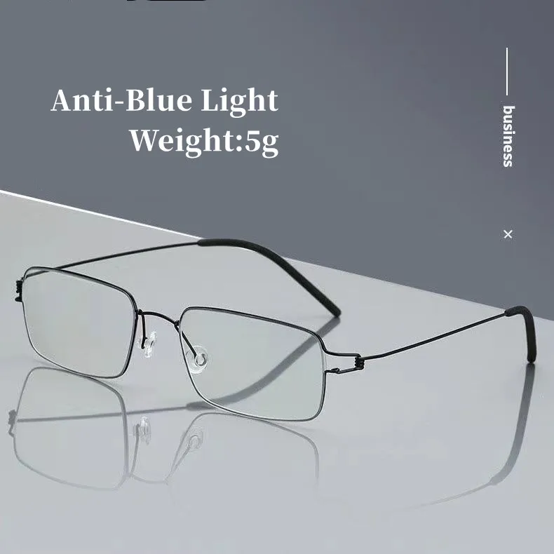 Gafas de lectura sin montura para hombre y mujer, lentes de lectura sin montura, antiluz azul, bifocales, de aumento cercano lejano, para presbicia