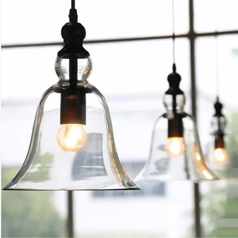 European American Style Pendant Lighting Creative Bell Hanging Lamp Room Decoration Restaurant Cafe Bar Kitchen Dining Light