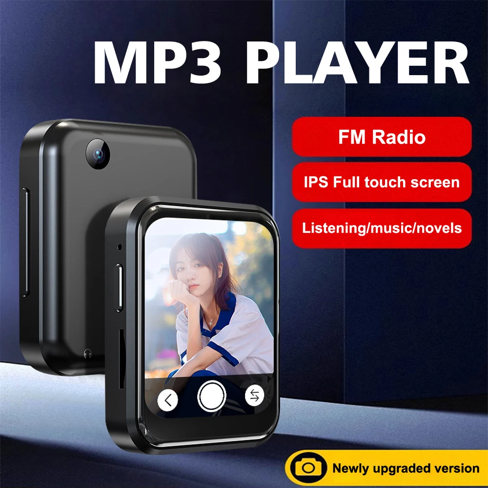 

New MP3 Bluetooth 5.4 Music Player Touch Screen Portable Sport HIFI Walkman Built-in Speaker Video Player FM/E-book Take Photos