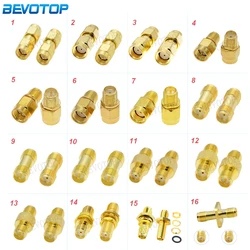 2Pcs/Lot SMA/RP SMA Male to SMA /RP SMA Female Straight Adapter RF Coaxial Connector Converter for WIFI 4G Antenna Wholesale