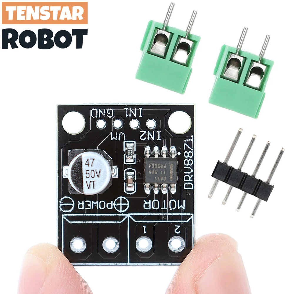 TENSTAR 2pcs DRV8871 H-Bridge Brushed DC Motor Driver Breakout Board PWM Control 3.6A Max Internal Current Sense 6.5V To 45V