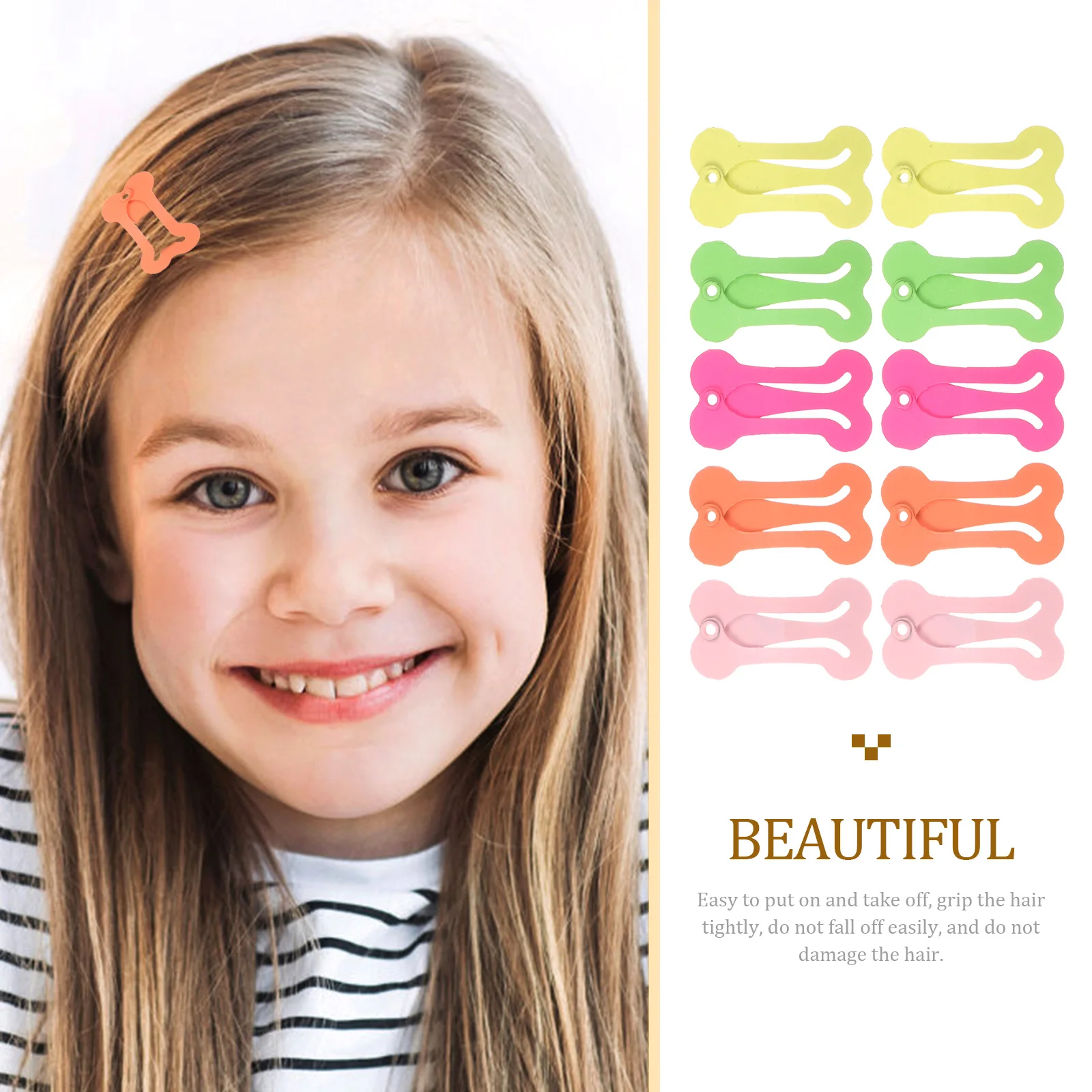 

20Pcs Bone Hair Clips Small Metal Clips Easy Grip Halloween Party Hair Accessories for Bone Hairpin