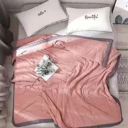 New Double Sided Cooling Blanket Cold Effect Breathable Conditioning Quilt Spring Summer Solid Color Cooler Quilt