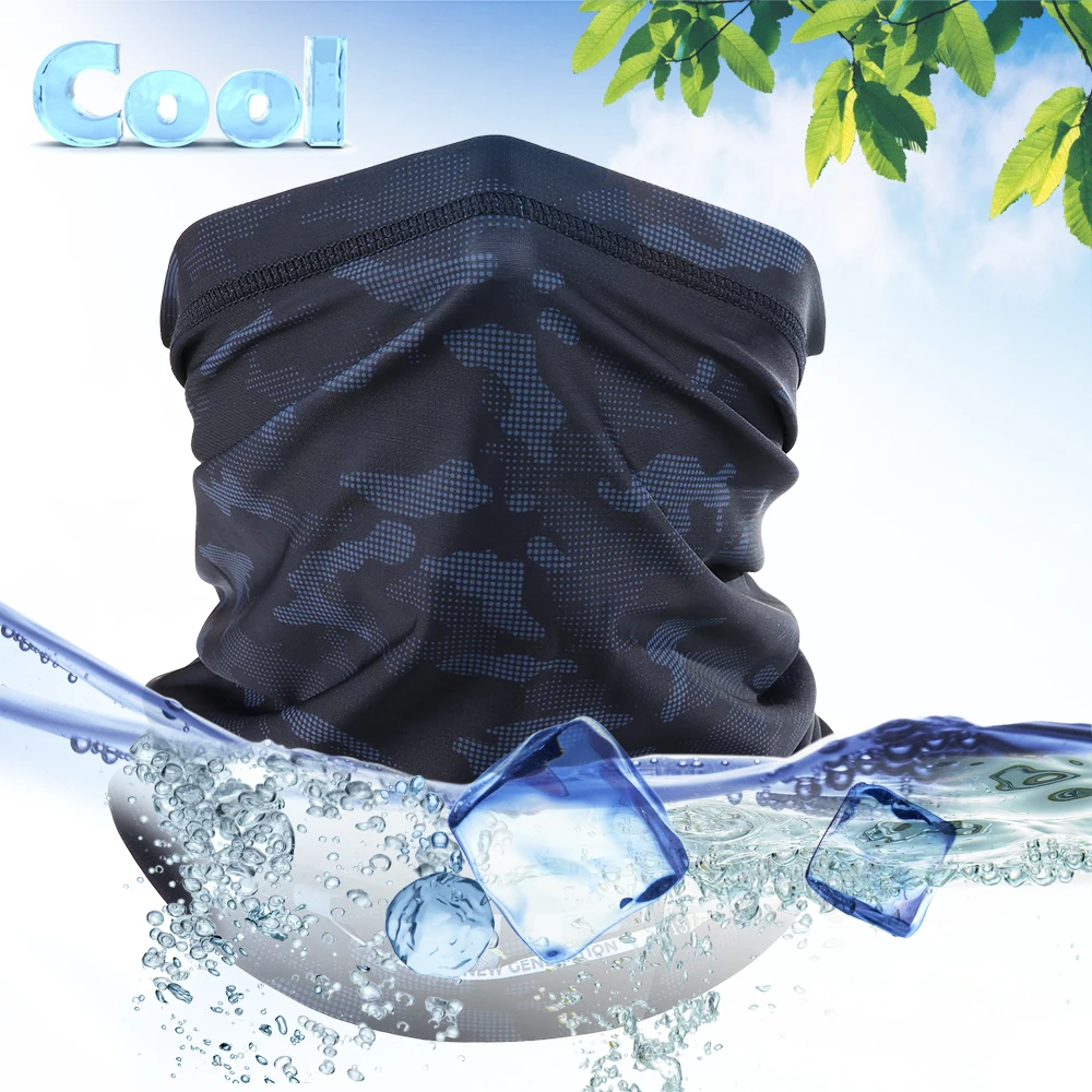 Summer Printed Bandana Neck Gaiter Sports Hiking Hunting Cycling Running Riding Face Mask Cover Breathable Cool Scarf Men Women