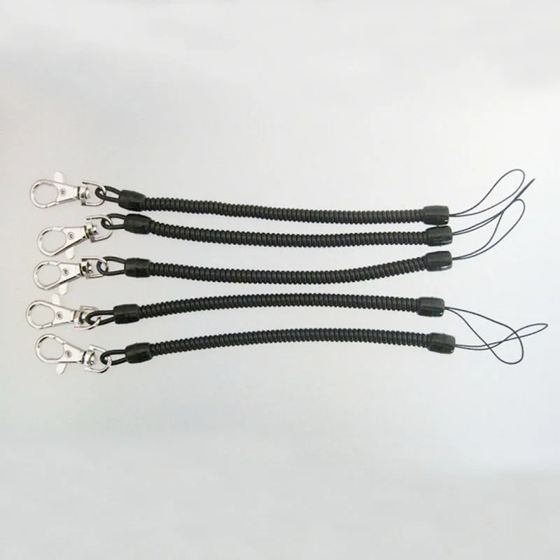 1PC Anti-Lost elastyczna elastyczna sprężyna śrubowa kółko do kluczy Spiral brelok brelok — zdjęcie 4