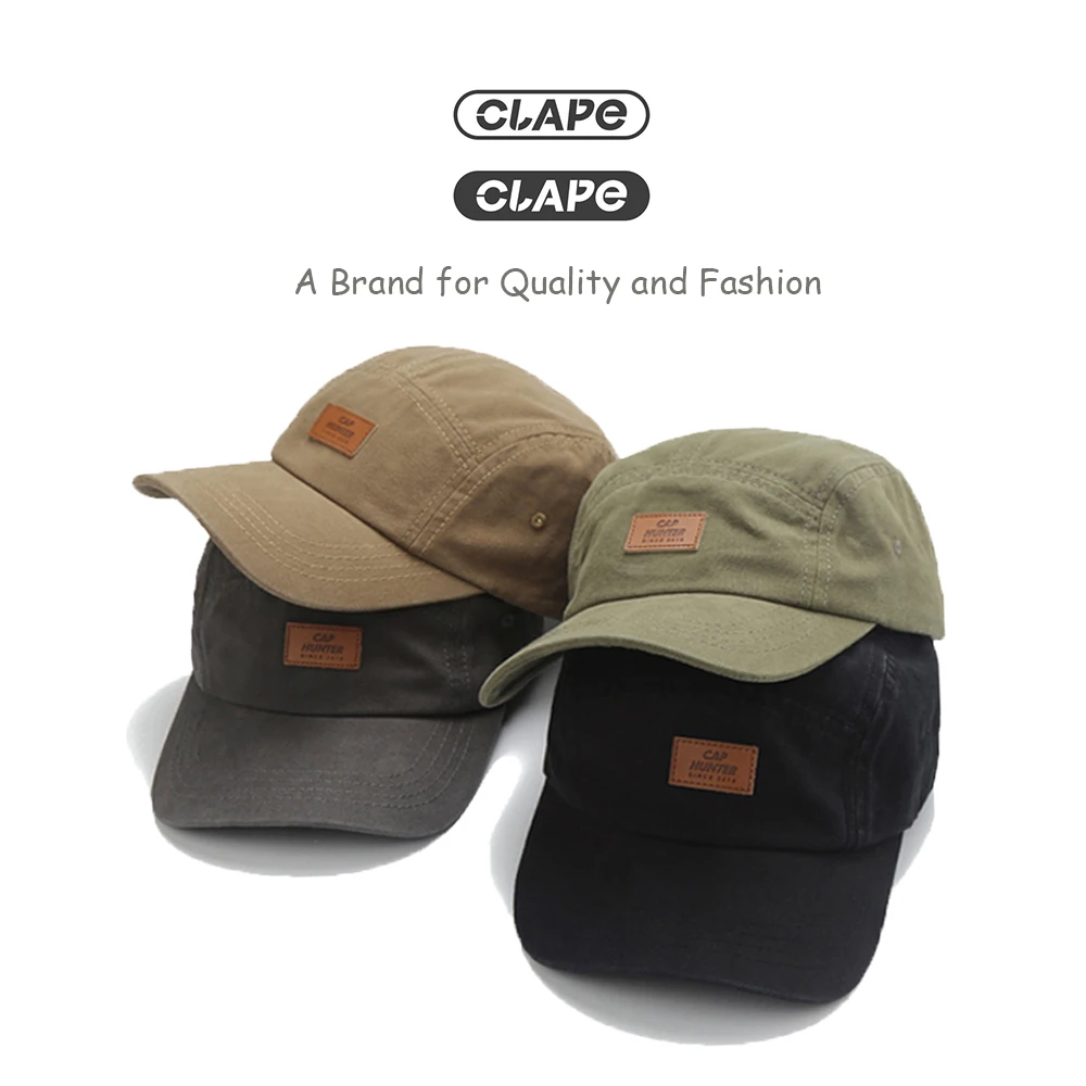 

Clape Men's 5 Panel Baseball Cap Male Snapback Hats Fitted Hat Casual Gorras Camp Cap Outdoor Sport Hat