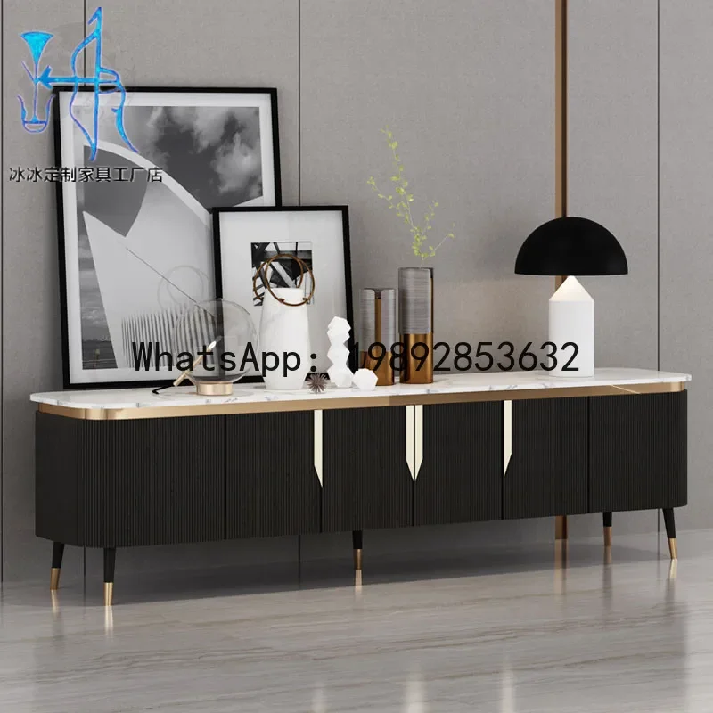

G1 Minimalist Marble TV Cabinet and Coffee Table Set for Living Room