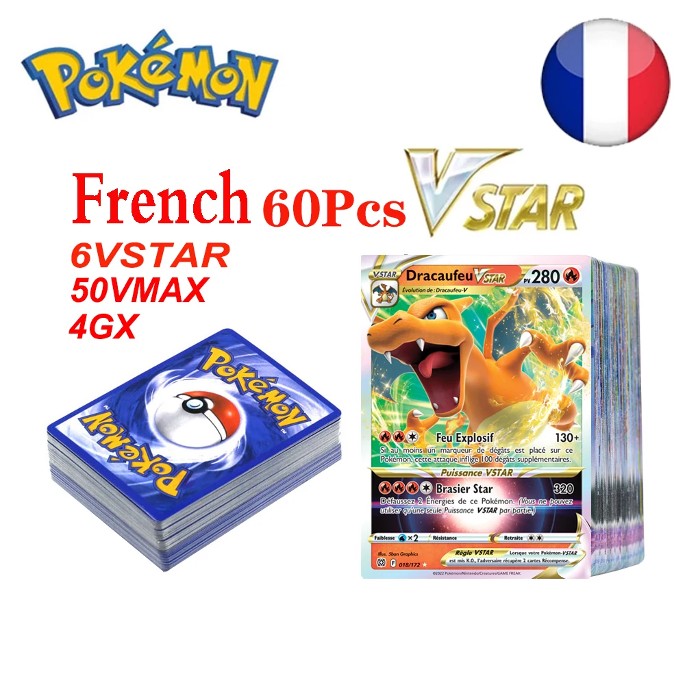 New Pokemon Cards Arrival Vstar  VMAX GX Trainer Energy Shining Cards Game Collect card toys Castellano  Children Toy