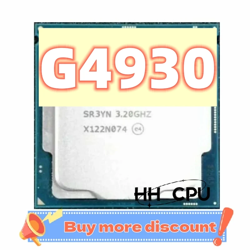 Celeron G4930 G 4930 3.2GHz SR3YN Dual-Core Dual-Thread 54W CPU Processor LGA 1151