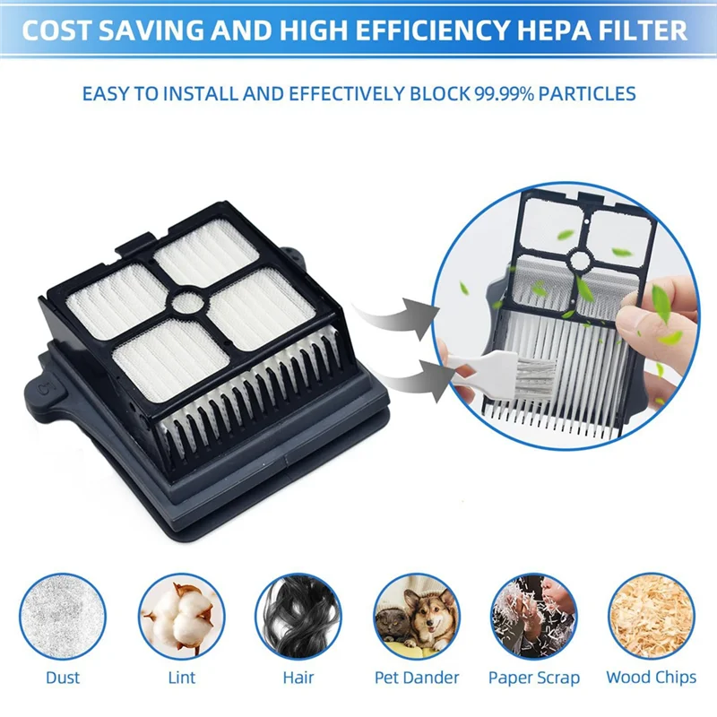 AT53 8 SZT. Szczotka Rolkowa Filtr Hepa Części Zamienne Do Tineco Floor One S7 Flashdry Odkurzacz Mokro-Suchy Akcesoria