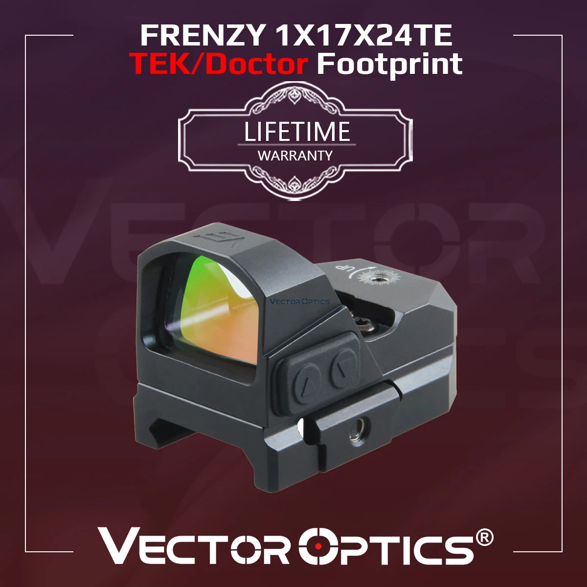 

Vector Optics Frenzy 1x17x24 Red Dot Scope Pistol Handgun Sight IPX6 Water Proof RMR Footprint Fit 21mm Picatinny G17 19 9mm AR