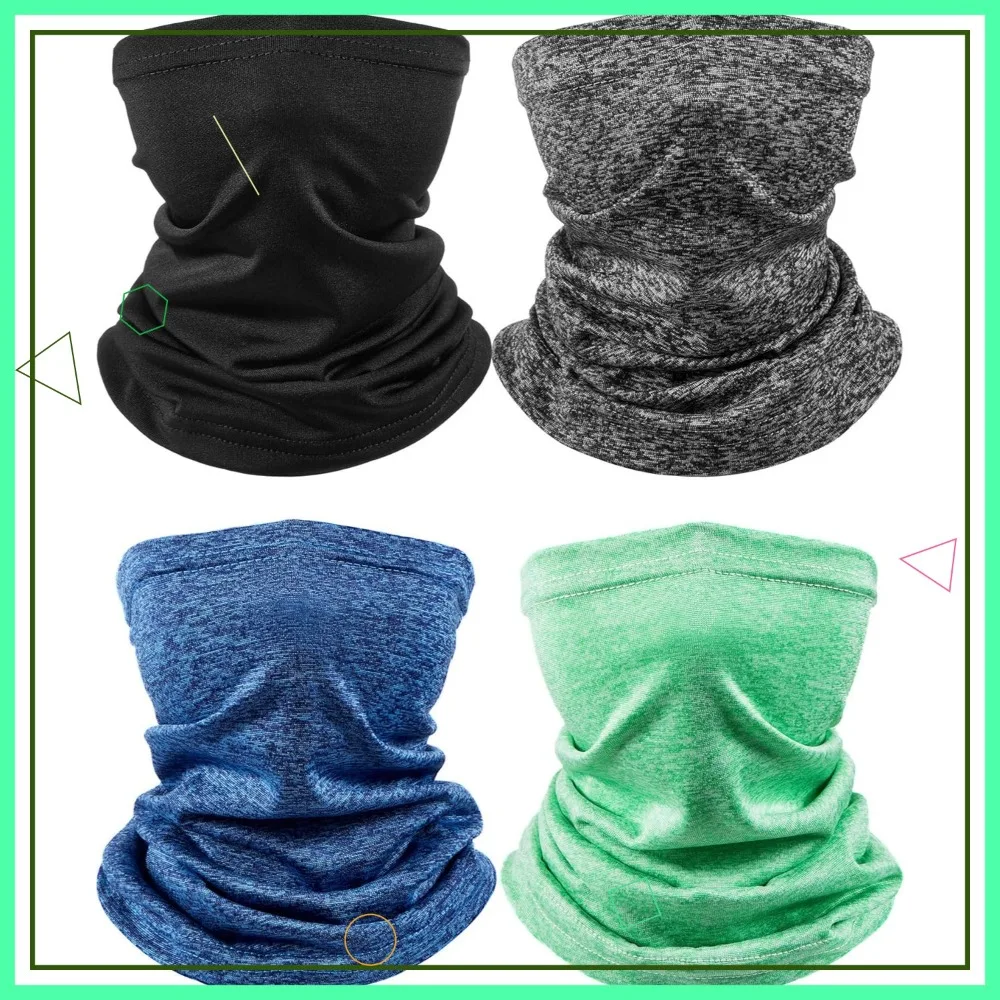 

Kids Summer Neck Gaiter Unisex Cooling Face Cover Scarf Breathable Sun Bandana Fishing Cycling Mask 4 Pack