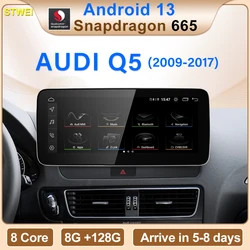 STWEI Snapdragon665 8G 128G Android13 Wireless Carplay AUTO For AUDI 09-16 Q5 Car Video Players GPS  Bluetooth Android Radio