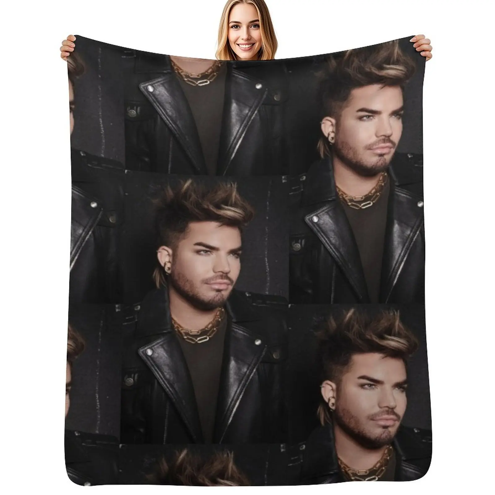 

Smokin hot Adam Lambert Throw Blanket Giant Sofa decorative for winter Blanket