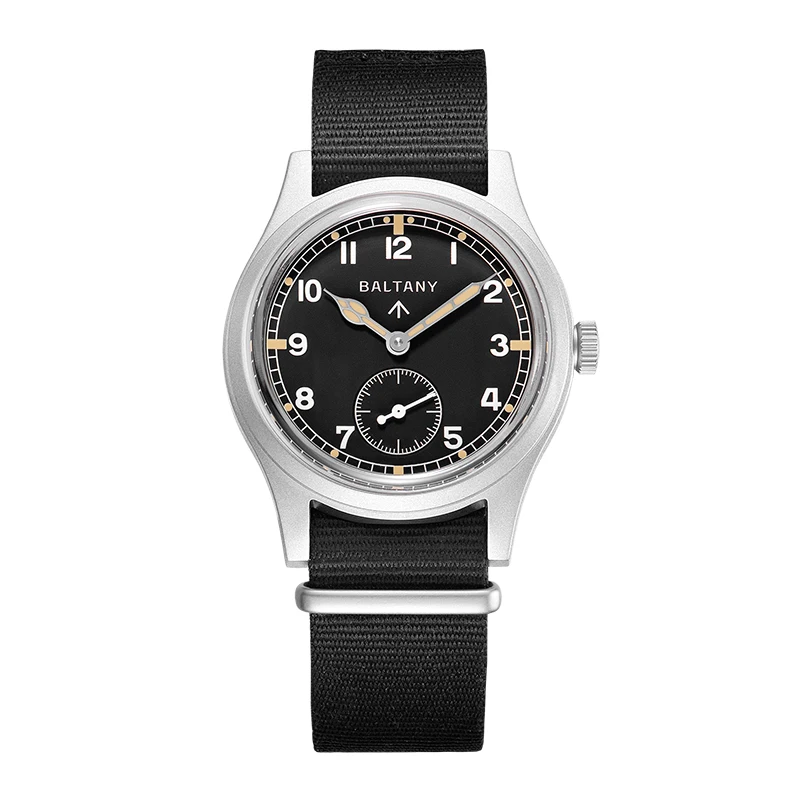 Baltany Watch S2025 Retro Military Watch 36mm Luminous Classic Subsecond Hand 10ATM Leather ST1701 Mechanical D12  Wristwatch