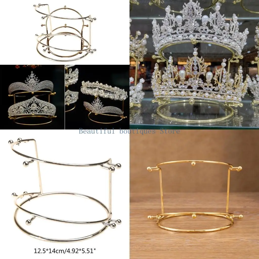 

U4LF повязки на голову с золотыми кристаллами-органайзером, повязка на голову с короной принцессы, тиара, держатель