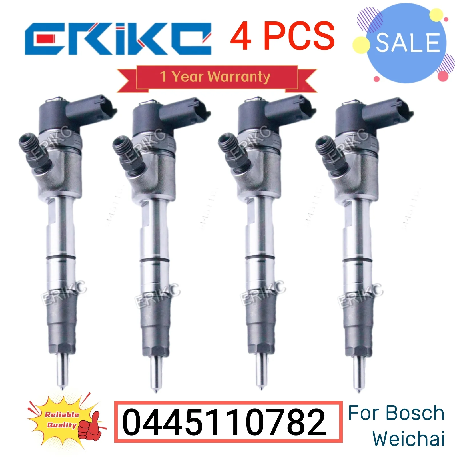 

4 PCS 0445110782 Automotive Parts Fuel Injector 0 445 110 782 Injector Assy 0445 110 782 Common Rail Diesel Injector