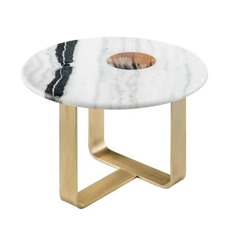 AA Nordic light luxury coffee table household simple modern splicing natural marble entrance