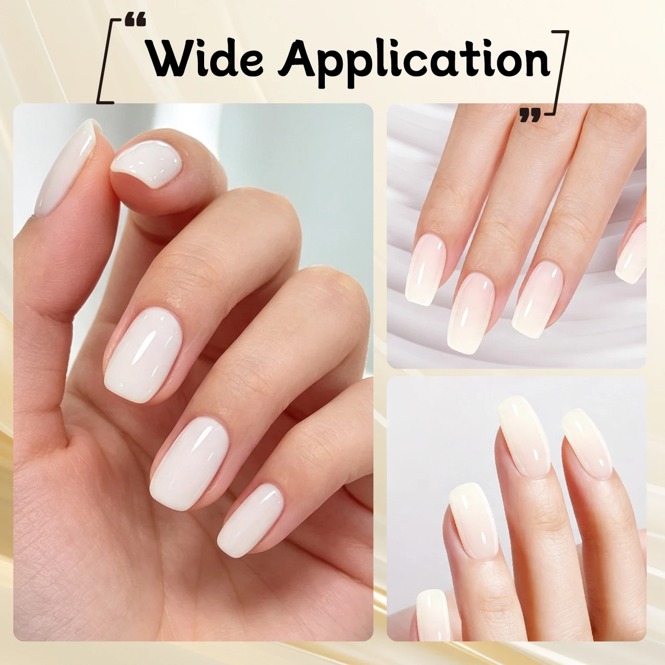 Builder Nail Gel, Milky White Builder for Nail Thickening | 8-in-One LED Lamp Cured Strengthener Hard Color Base Extension Gel