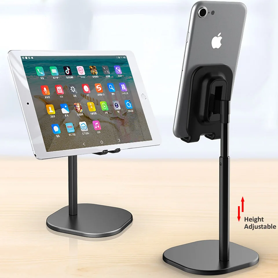 Soporte Universal para tableta y teléfono móvil, base de Metal ajustable para escritorio, ipad Pro 12,9