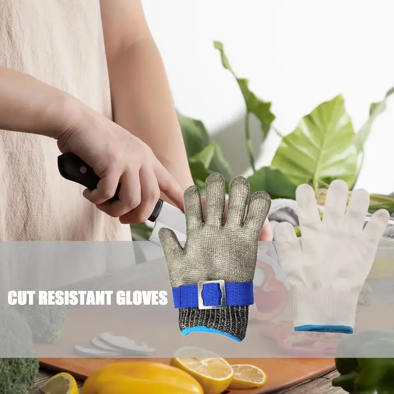 JOGloves-Gants de Protection Contre les Coupures en Acier Inoxydable 316, Gants de Construction Durables et Confortables pour l'Intérieur