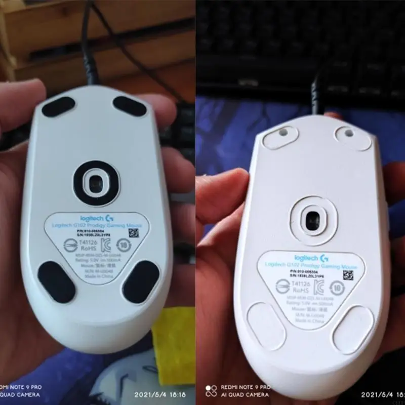 C90F 마우스 스케이트 마우스 피트 -G102 G 유선 마우스 글라이드 블랙 1 세트