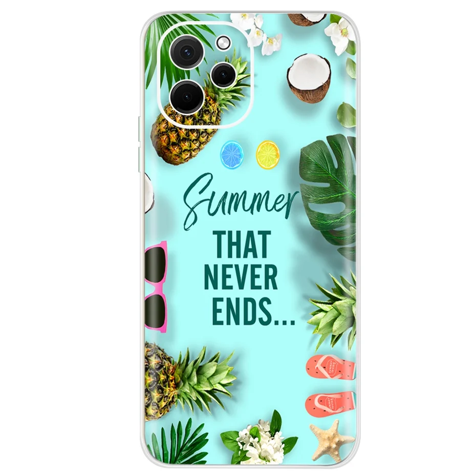 Soft Silicone Case For Huawei Nova Y61 Clear TPU Phone Case For Huawei Nova Y61 EVE-LX9 EVE-LX3 Cute Butterfly Cat Pattern Coque