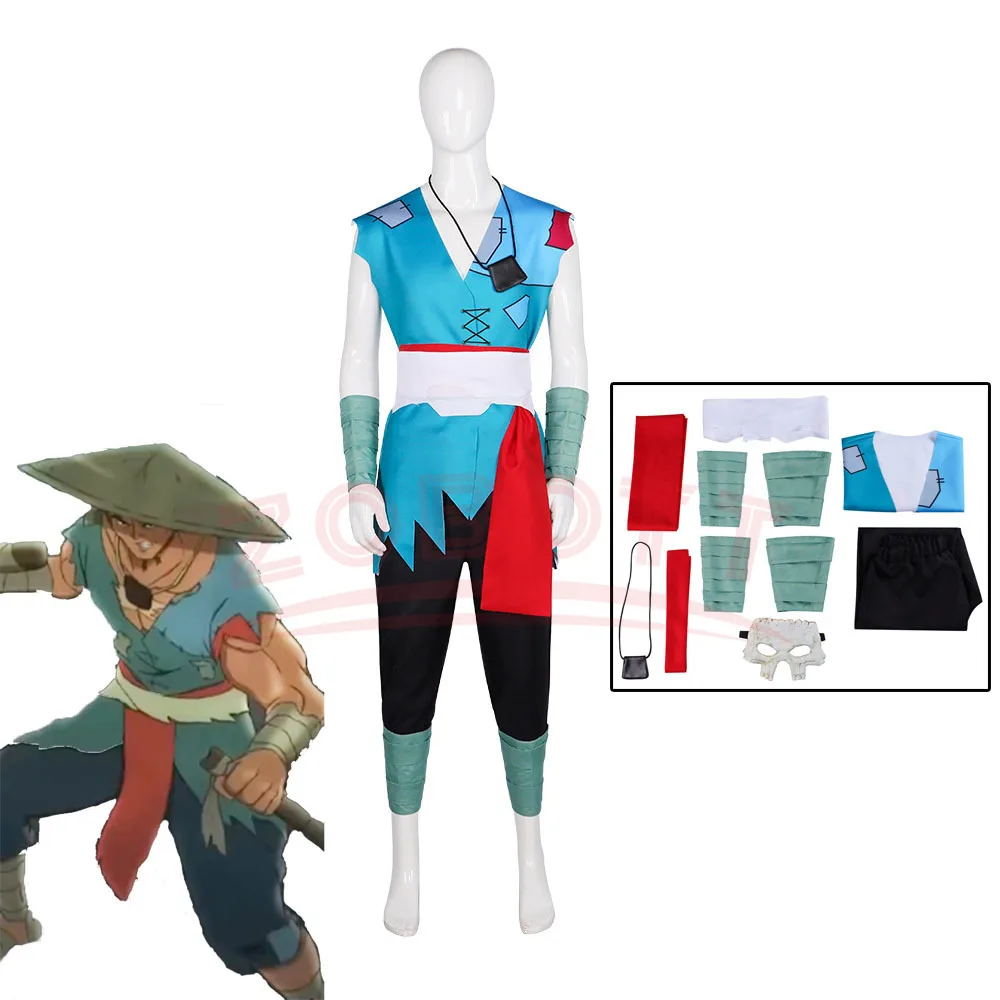 

Anime Skeleton Panji Cosplay Costume Adult Blue Set Halloween Party Costume