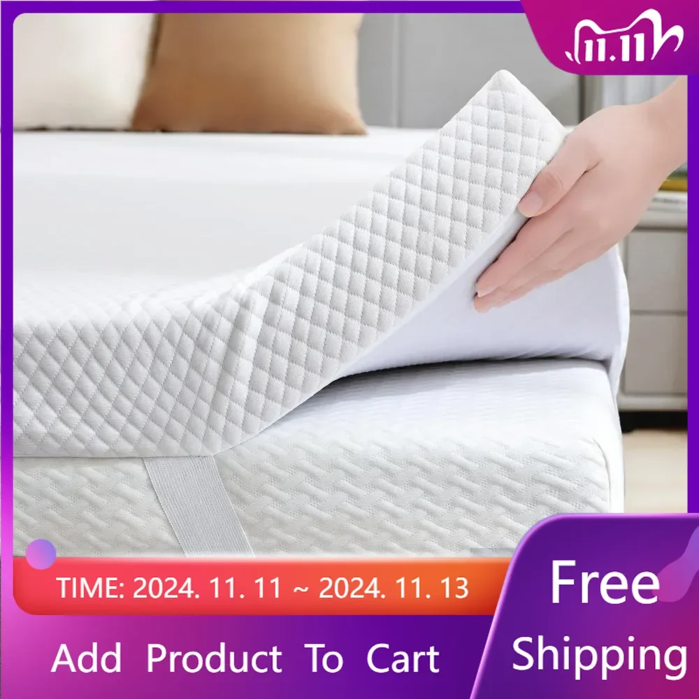 

3 Inch Gel Memory Foam Mattress Topper Full Size,Ventilated High Density Pad for Back Pain, Bed Topper with Removable Soft Cover