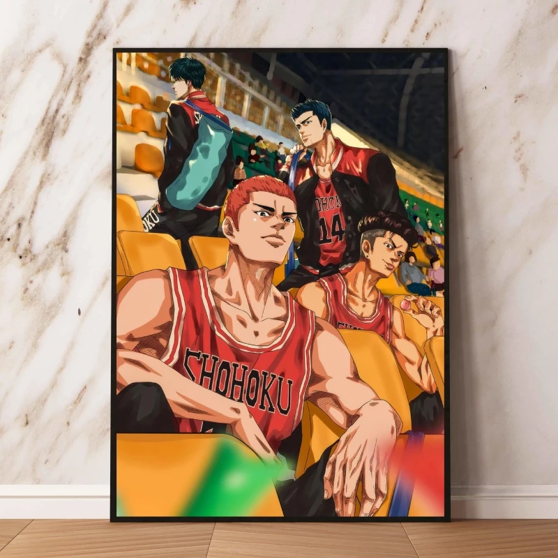 Slam Dunk Posters Japan Anime Figuur Kaede Rukawa Basketbal Sport Canvas Schilderij Woonkamer Wall Art Foto Voor Home Decor