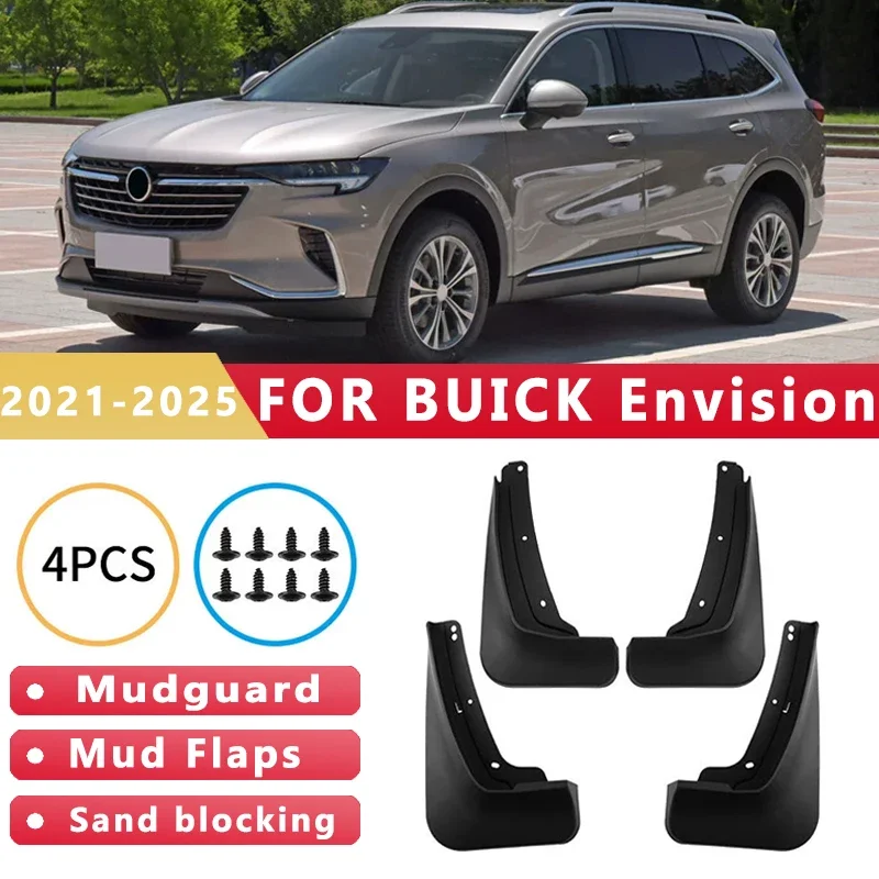 

Mud Flaps Fit for BUICK Envision Plus 2021-2025 2022 2023 2024 Mudguards Tire Fenders Splash Proof Accessories Wheel Guards 4ps