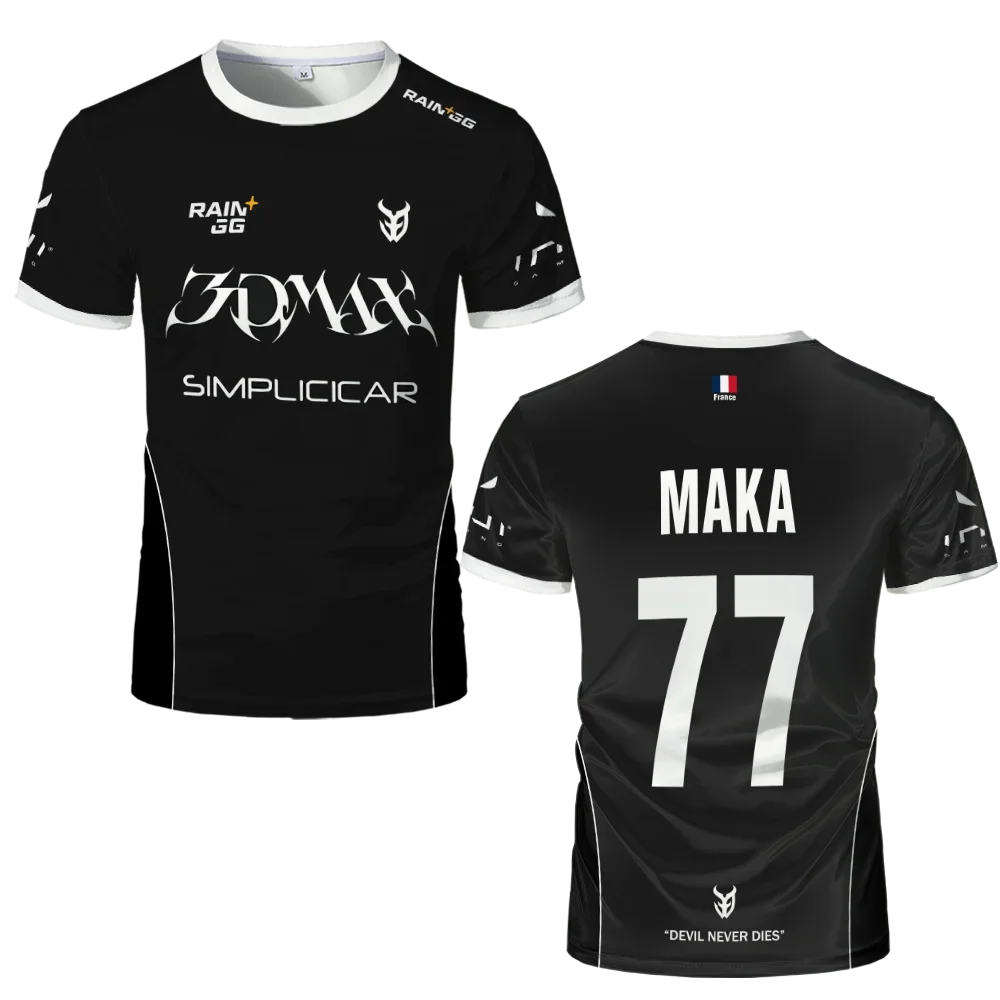 3DMAX Esports Team 2025 الزي الرسمي CS2 Pro League تنفس قصيرة الأكمام التدريب الفانيلة الرجال الرياضة س الرقبة تي شيرت الشباب القمم